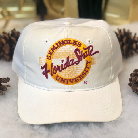 Vintage NCAA FSU Florida State Seminoles The Game Circle Logo Twill Snapback Hat