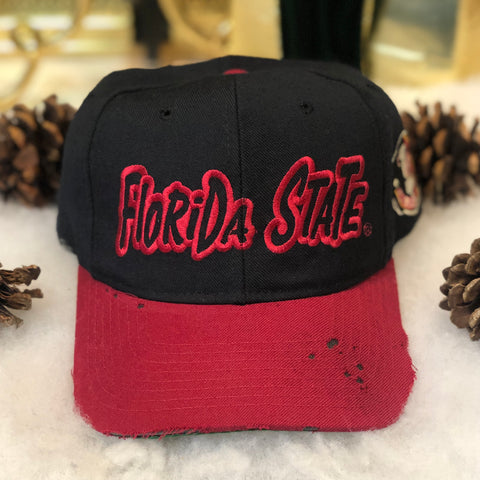 Vintage NCAA FSU Florida State Seminoles Starter Bubble Script Wool Snapback Hat