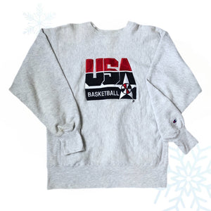 Vintage USA Basketball Champion Reverse Weave Crewneck Sweatshirt (L)