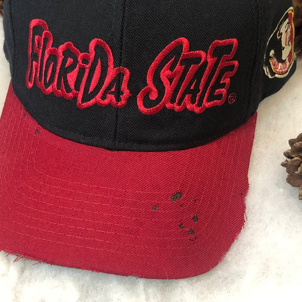 Vintage NCAA FSU Florida State Seminoles Starter Bubble Script Wool Snapback Hat