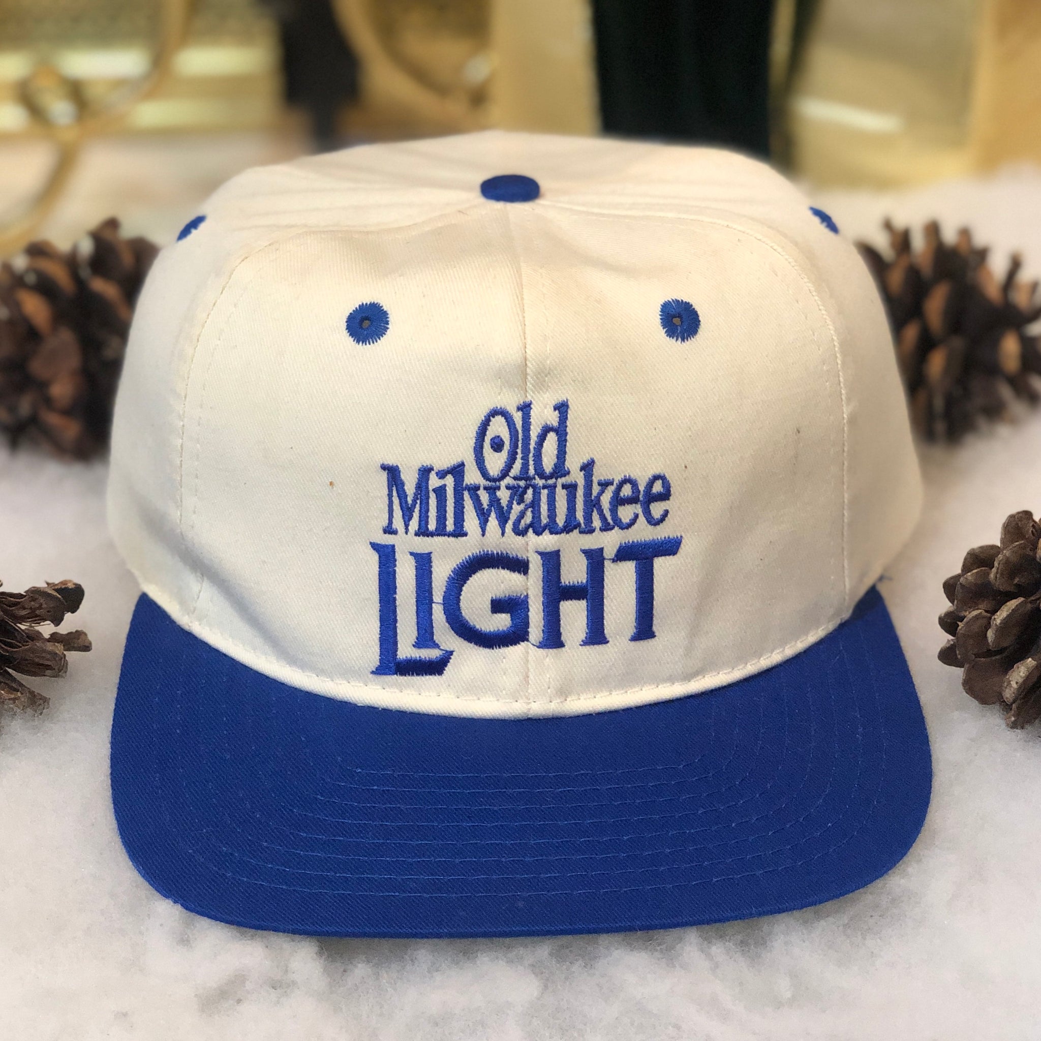 Vintage Deadstock NWOT Old Milwaukee Light Beer Bassin' with Bill Dance TV Show Promo Twill Snapback Hat