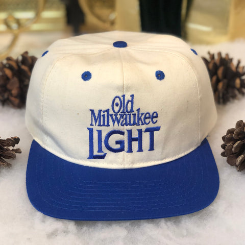 Vintage Deadstock NWOT Old Milwaukee Light Beer Bassin' with Bill Dance TV Show Promo Twill Snapback Hat