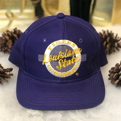 Vintage Deadstock NWOT NCAA LSU Louisiana State Tigers The Game Circle Logo Twill Snapback Hat