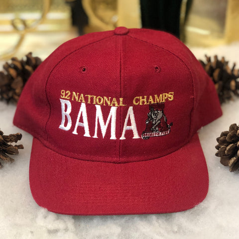 Vintage Deadstock NWOT NCAA Alabama Crimson Tide 1992 National Champions The Game Wool Snapback Hat