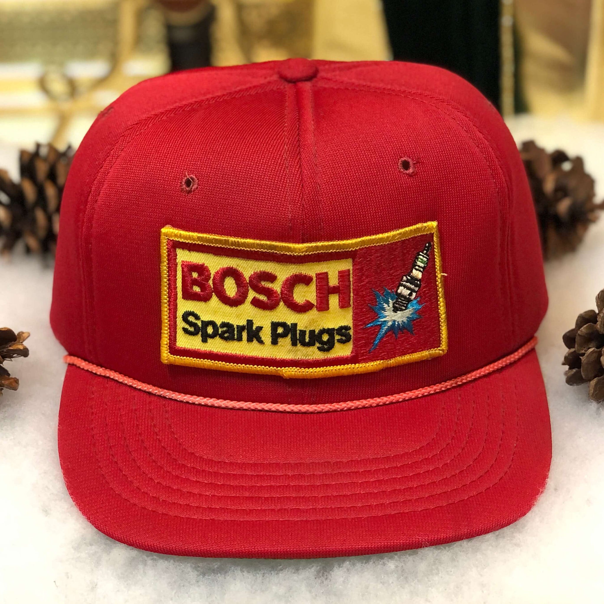 Vintage Bosch Spark Plugs YoungAn Foam Snapback Hat