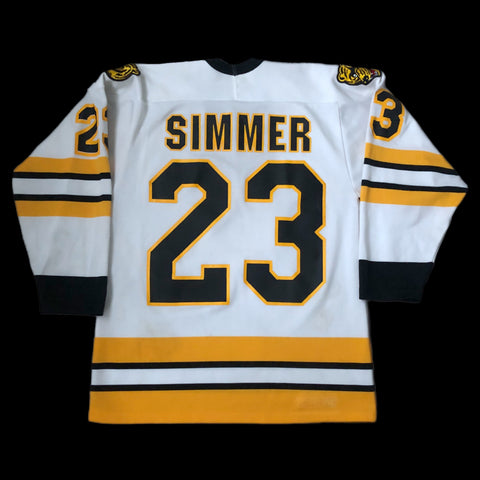 Vintage NHL Boston Bruins Charlie Simmer CCM Maska Jersey (M)