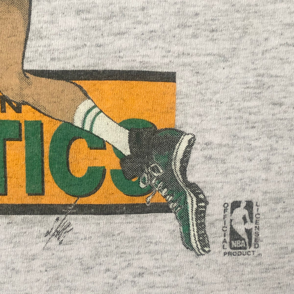 Vintage NBA Boston Celtics Larry Bird Salem Sportswear Caricature T-Shirt (L)