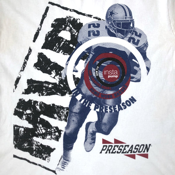 Vintage NFL Dallas Cowboys Emmitt Smith MVP Reebok Instapump T-Shirt (XL)