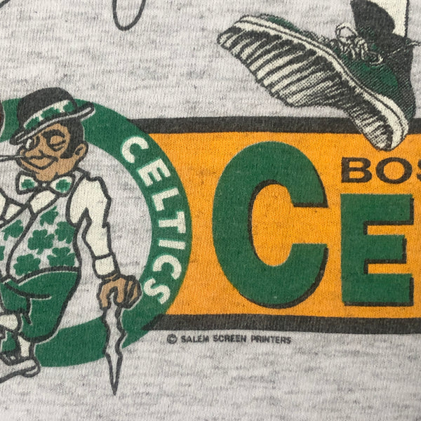 Vintage NBA Boston Celtics Larry Bird Salem Sportswear Caricature T-Shirt (L)