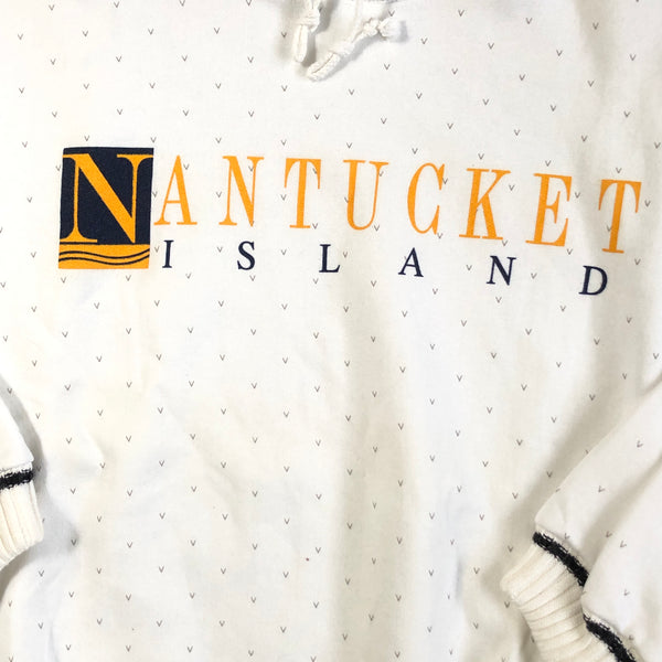 Vintage Nantucket Island Pullover Drawstring Sweatshirt (L)