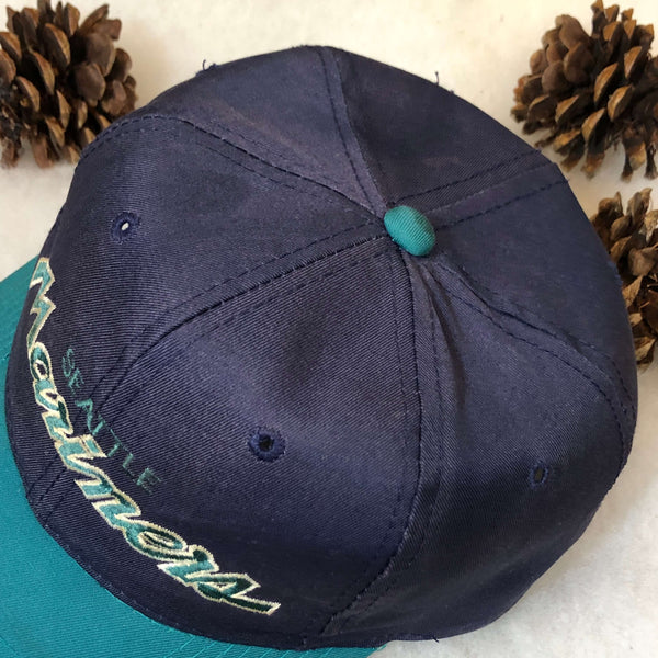 Vintage MLB Seattle Mariners Sports Specialties Script Twill Snapback Hat