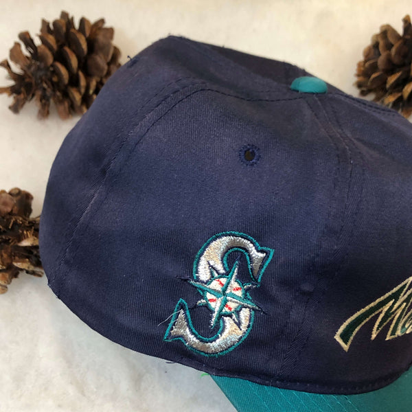 Vintage MLB Seattle Mariners Sports Specialties Script Twill Snapback Hat