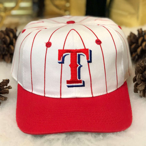 Vintage MLB Texas Rangers Drew Pearson Pinstripe Twill Snapback Hat