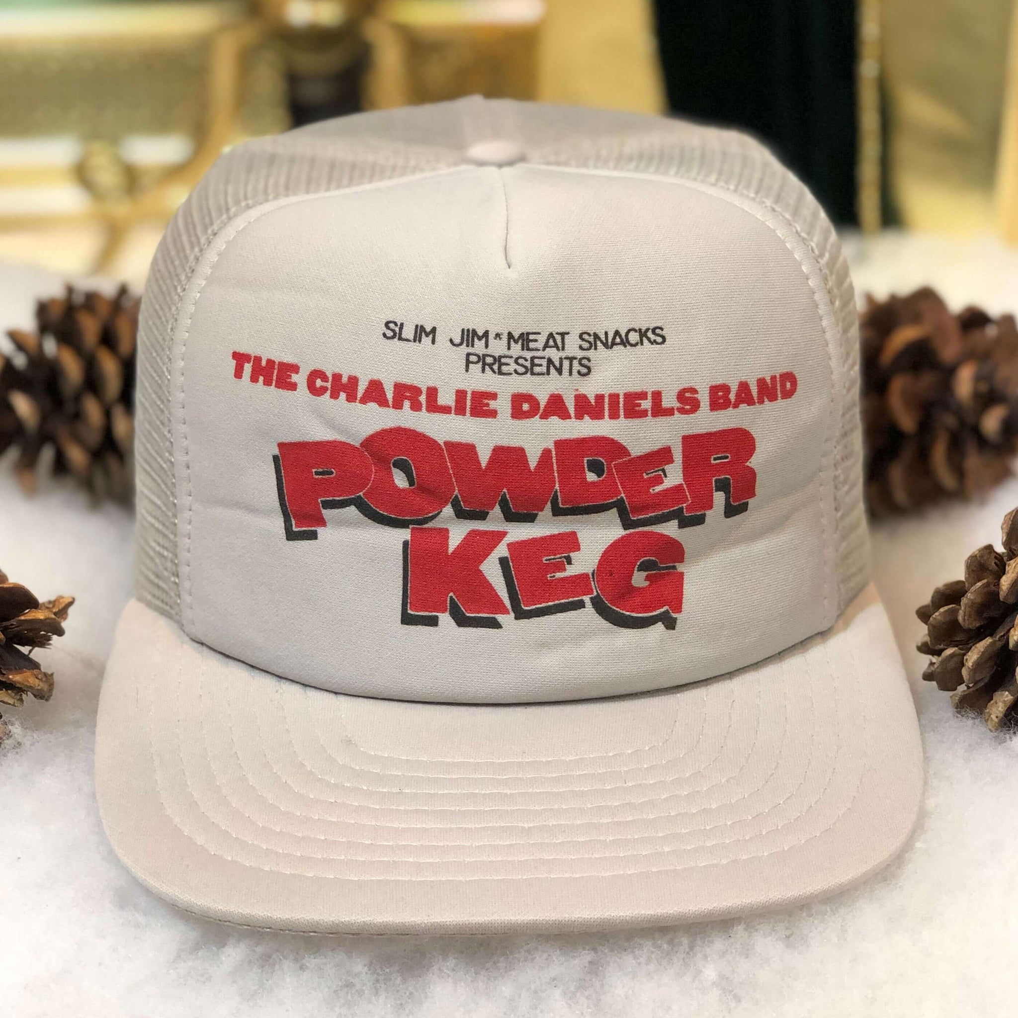 Vintage The Charlie Daniels Band Powder Keg Slim Jim Trucker Hat
