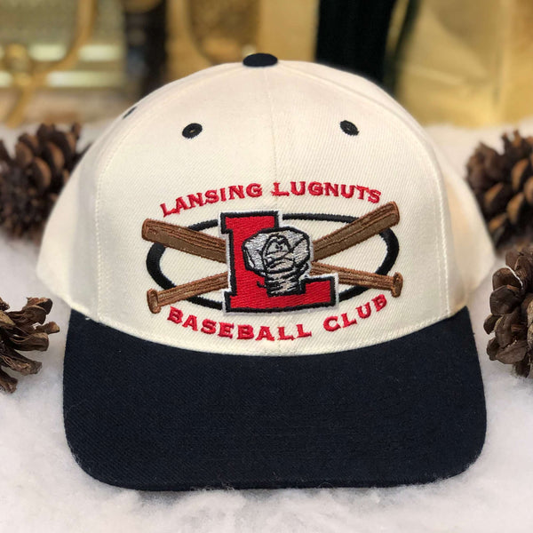 Vintage MiLB Lansing Lugnuts Outdoor Cap Wool Strapback Hat