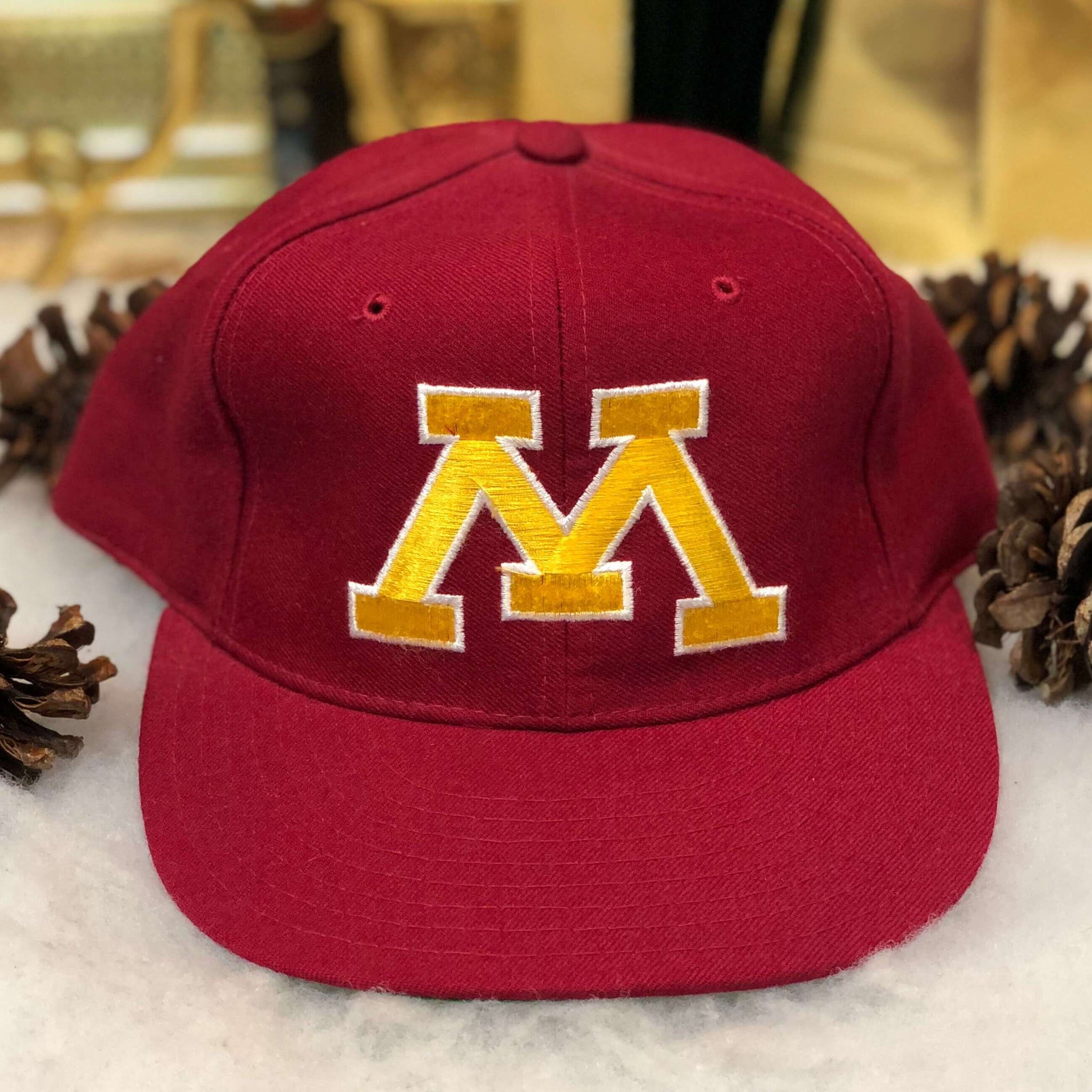 Vintage NCAA Minnesota Golden Gophers New Era Wool Fitted Hat 7 1/8