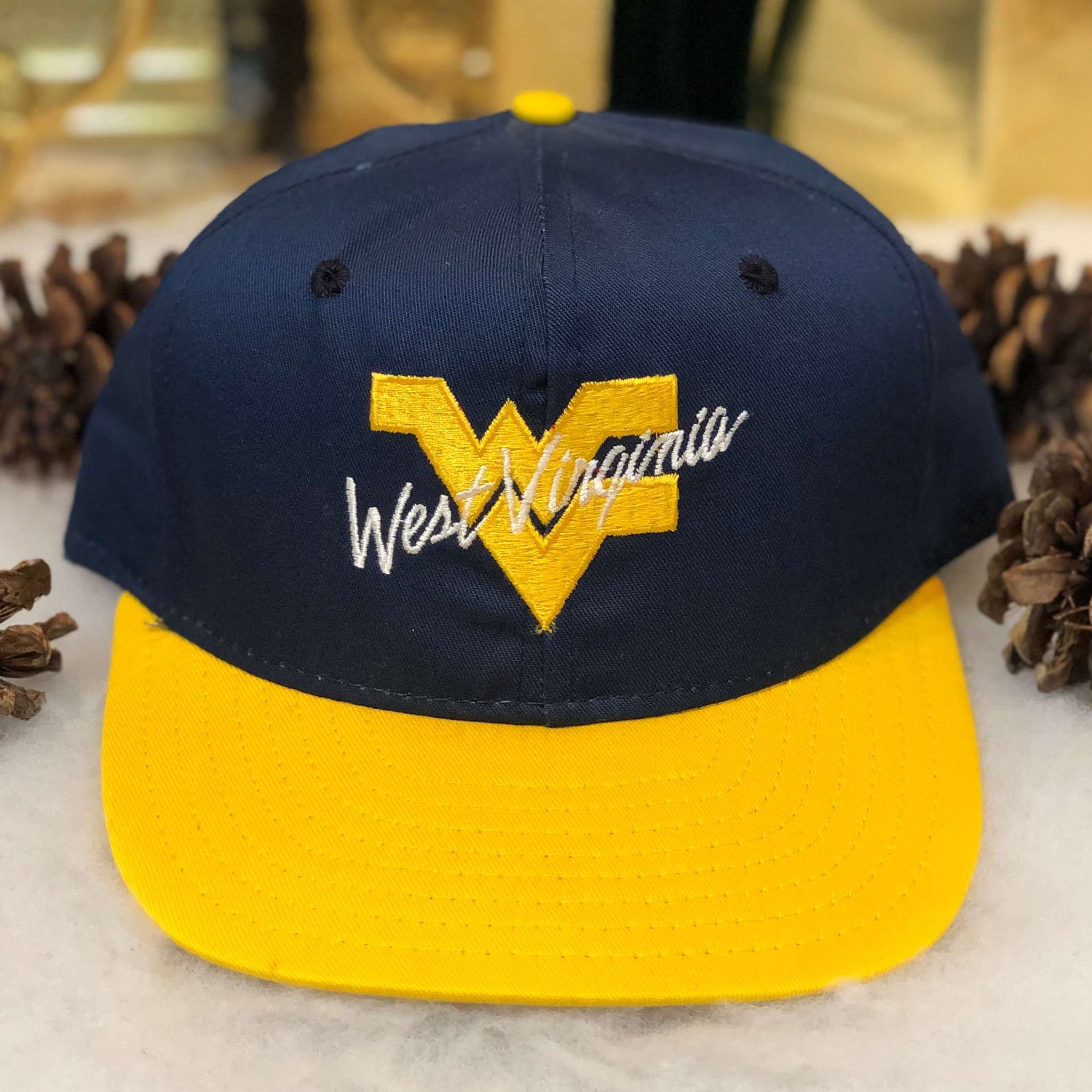 Vintage NCAA West Virginia Mountaineers AJD Twill Snapback Hat