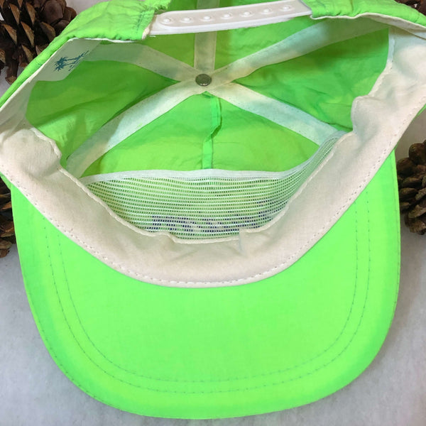 Vintage Guam Neon Green Nylon Snapback Hat