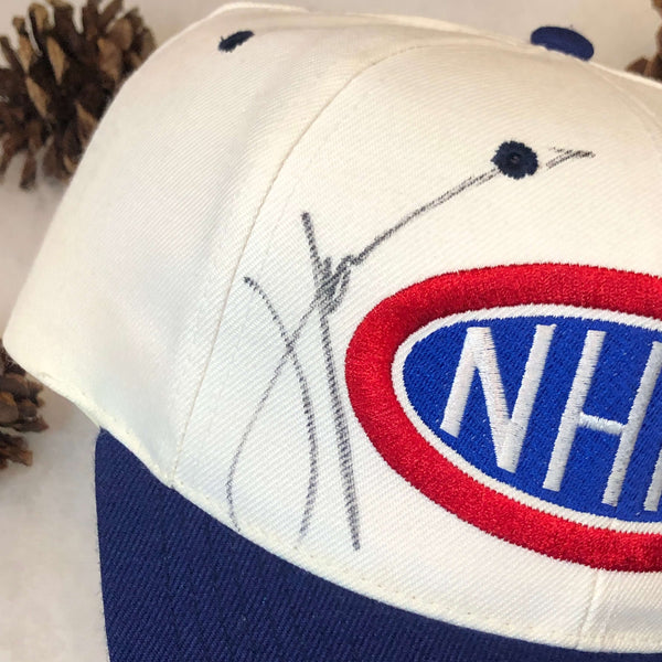 Vintage NHRA National Hot Rod Association John Force Autographed Wool Snapback Hat