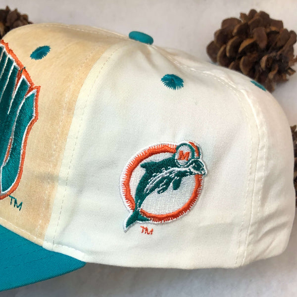 Vintage NFL Miami Dolphins Bubble Spellout Eastport Twill Snapback Hat