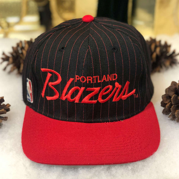 Vintage NBA Portland Trail Blazers Sports Specialties Pinstripe Script Wool Snapback Hat