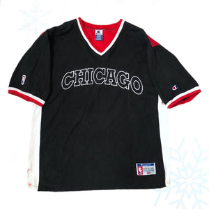 Vintage NBA Chicago Bulls Champion Warmup Shooting Shirt (XL)