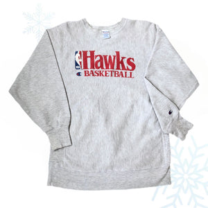 Vintage NBA Atlanta Hawks Champion Reverse Weave Crewneck Sweatshirt (XL)