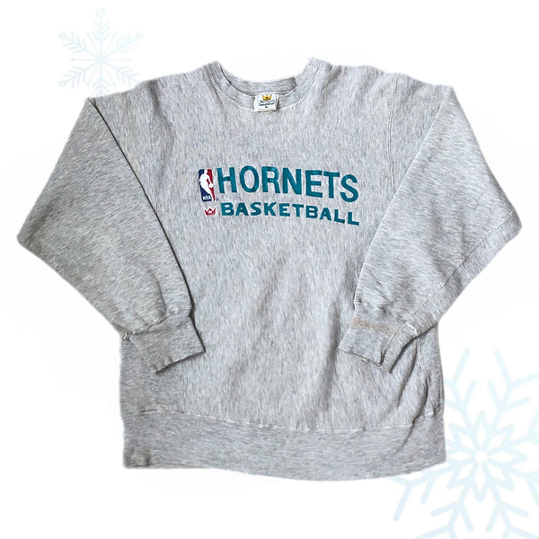 Vintage NBA Charlotte Hornets MacGregor Sand Knit Reverse Weave Crewneck Sweatshirt (M)