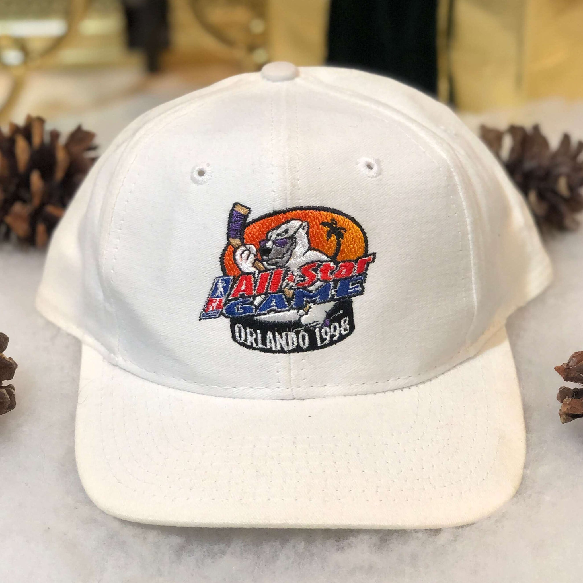 Vintage 1998 IHL All-Star Game Orlando Solar Bears Logo 7 Snapback Hat