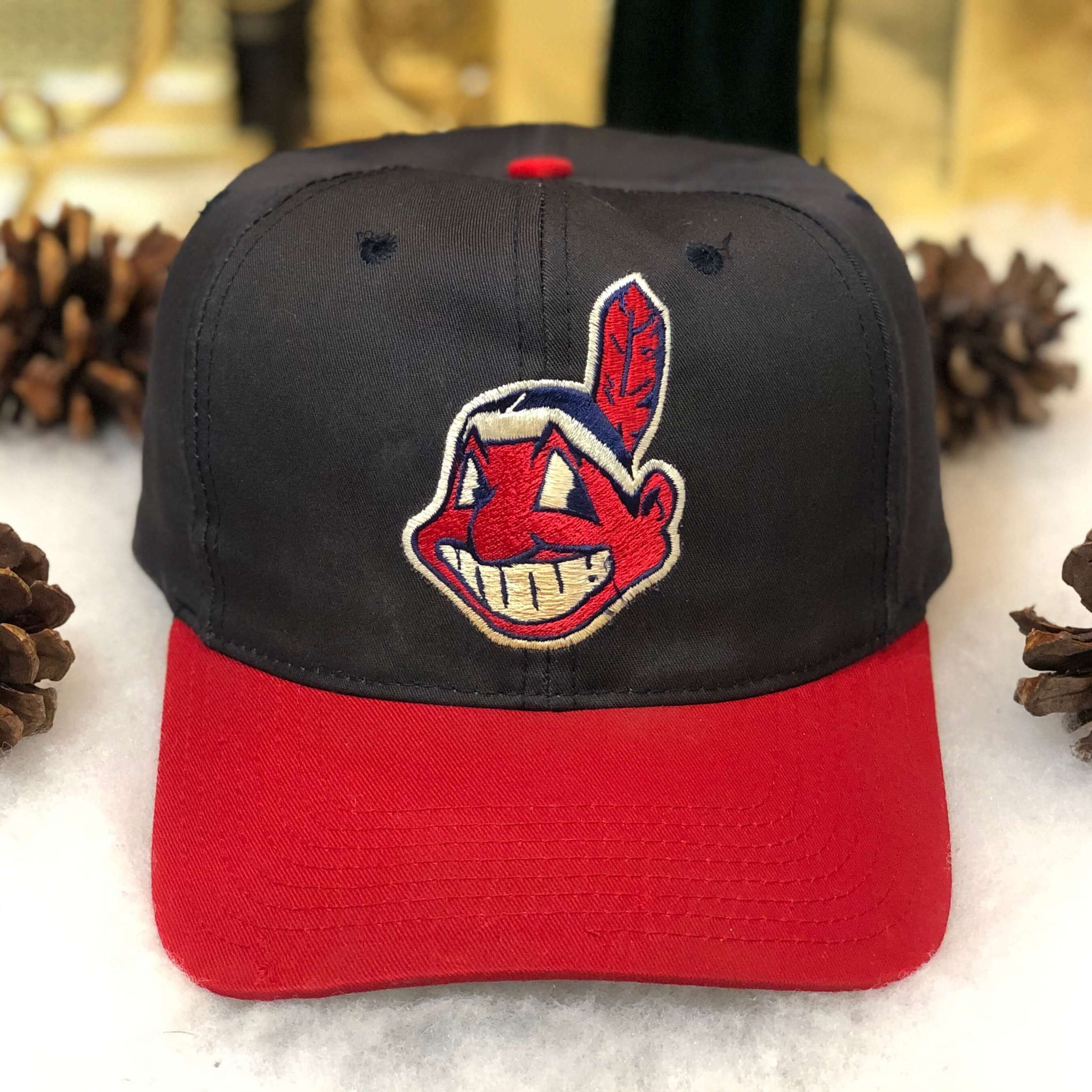 Vintage MLB Cleveland Indians Twins Enterprise Twill Snapback Hat