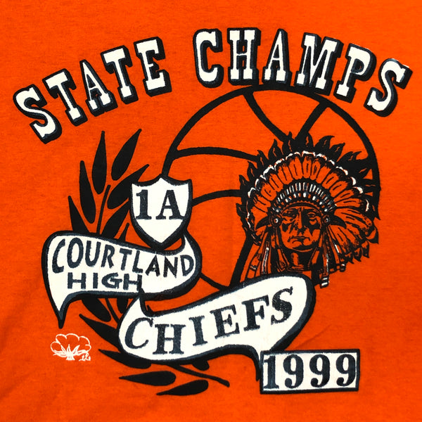 Vintage 1999 Courtland High Chiefs 1A State Champs T-Shirt (XL)