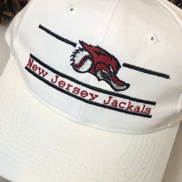 Vintage New Jersey Jackals Frontier League Baseball The Game Split Bar Twill Snapback Hat
