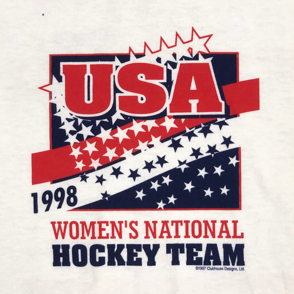 Vintage 1998 USA Olympic Women's Hockey Team T-Shirt (M)
