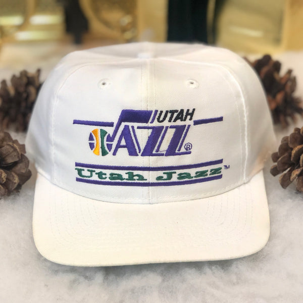 Vintage NBA Utah Jazz The Game Split Bar Twill Snapback Hat