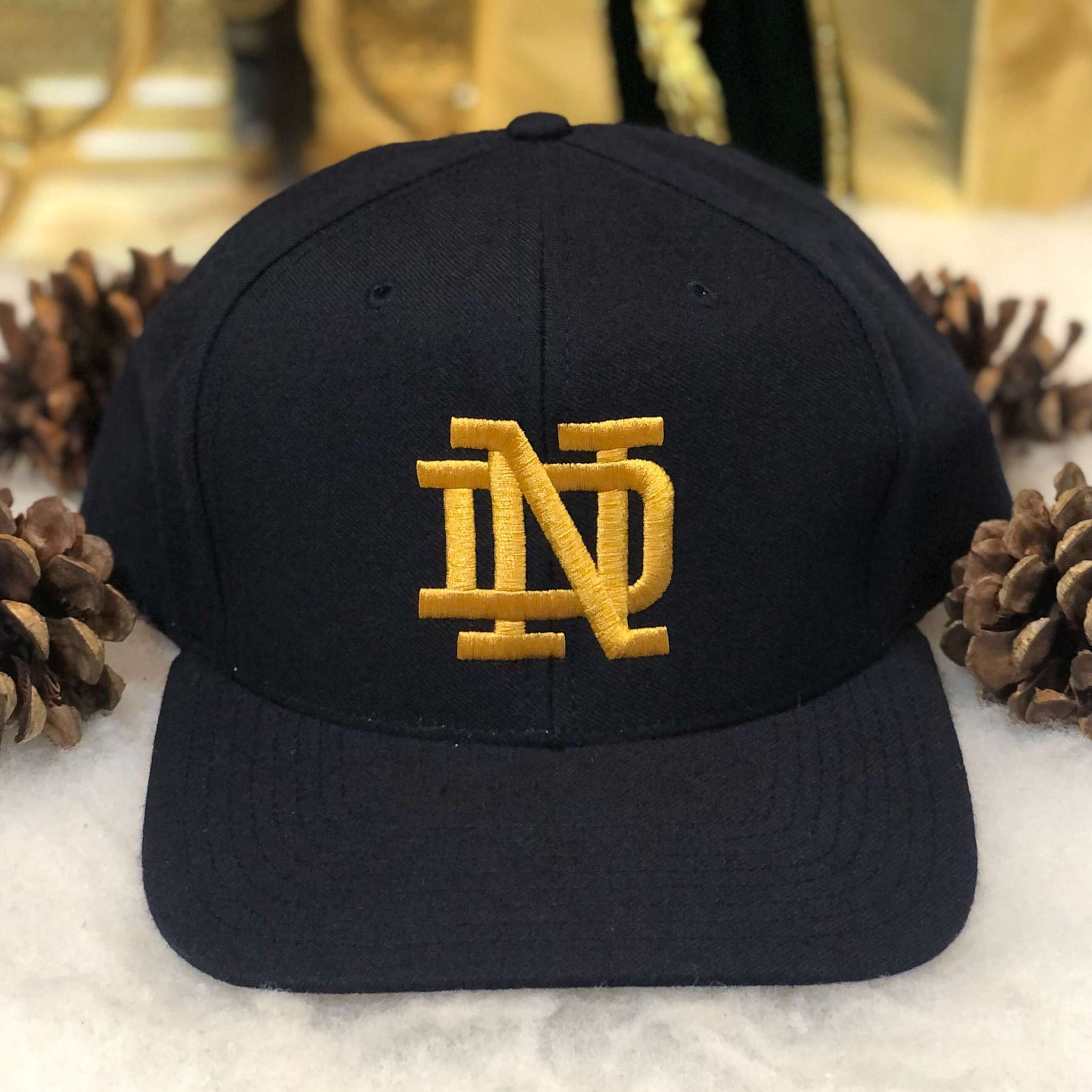 Vintage NCAA Notre Dame Fighting Irish Summer Football Camp Wool Snapback Hat