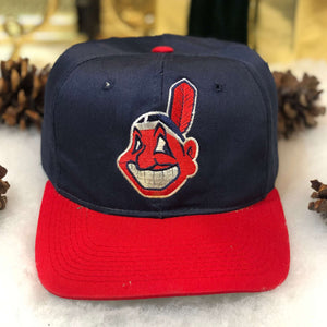 Vintage MLB Cleveland Indians New Era Twill Snapback Hat