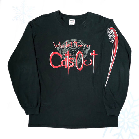 Vintage WCHL Tacomba Sabercats "Who Let The Cats Out" Long Sleeve Shirt (L)