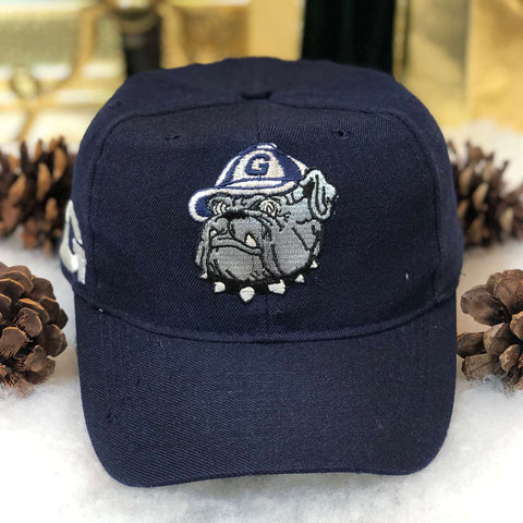 Vintage NCAA Georgetown Hoyas American Needle Blockhead Wool Snapback Hat *BROKEN SNAP*
