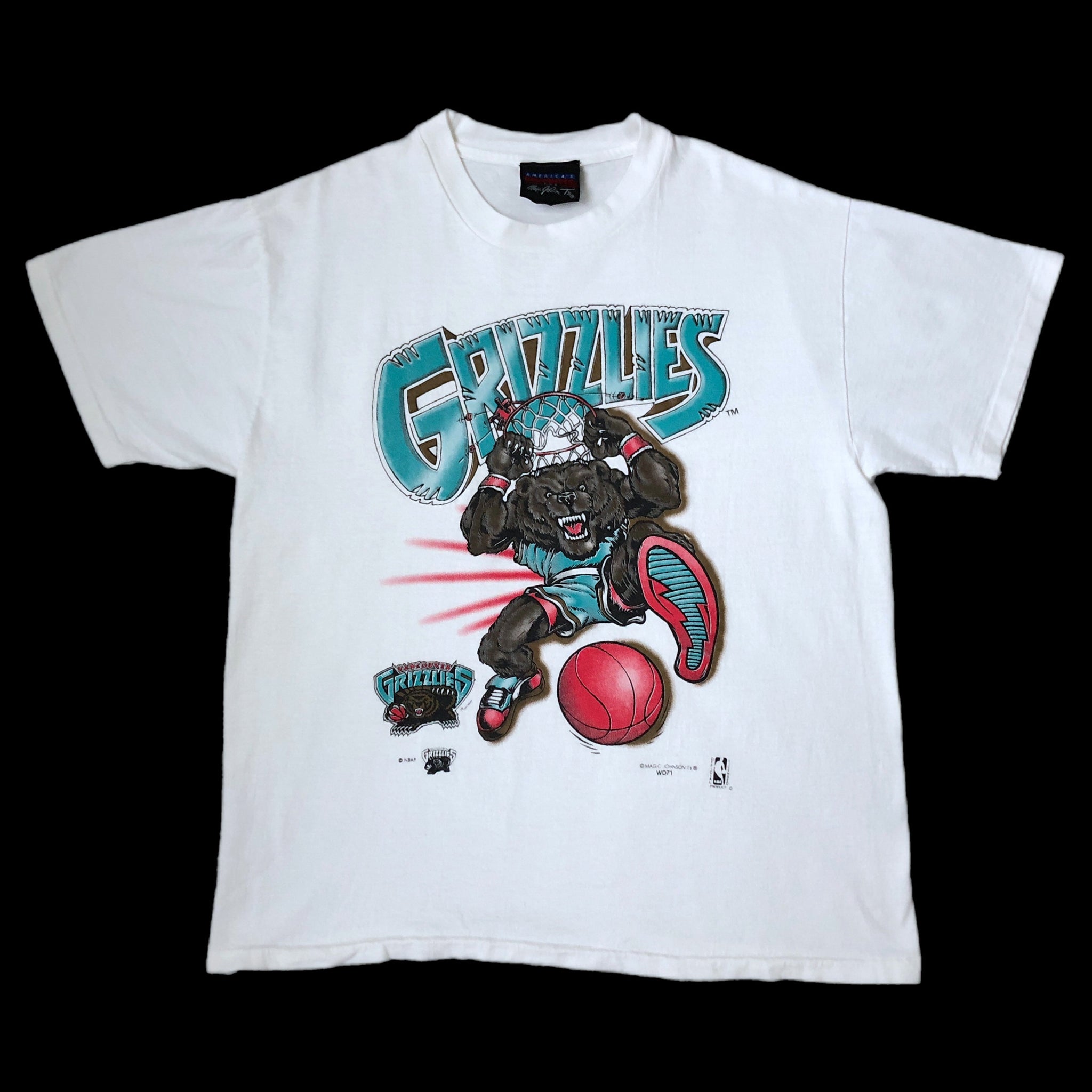 Vintage NBA Vancouver Grizzlies Magic Johnson T's T-Shirt (L)