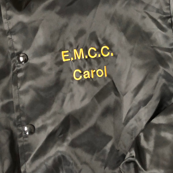 Vintage Eastern Massachusetts Corvette Club E.M.C.C. Satin Bomber Jacket (M)