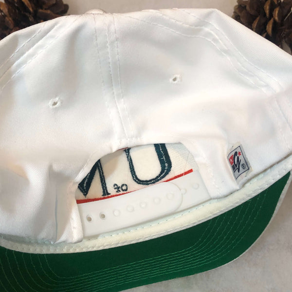 Vintage NCAA University of Miami Hurricanes The Game Split Bar Twill Snapback Hat