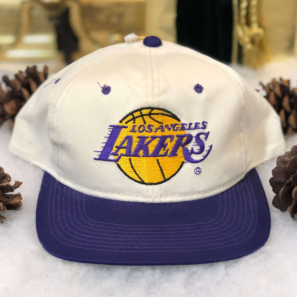 Vintage Deadstock NWOT NBA Los Angeles Lakers Drew Pearson YoungAn Twill Snapback Hat