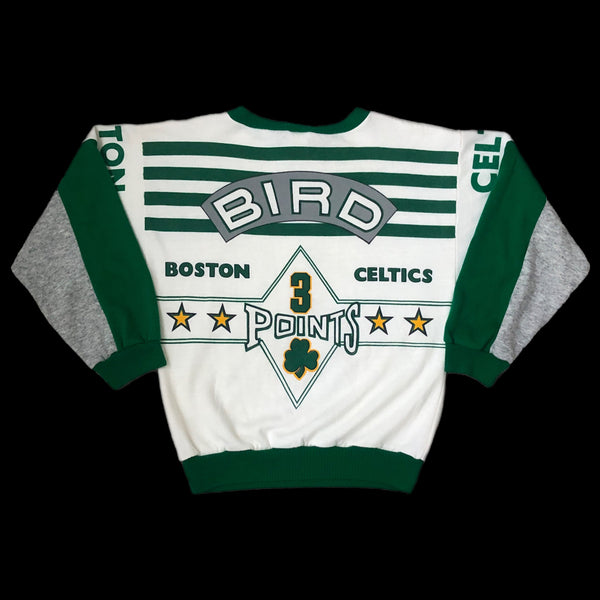 Vintage NBA Boston Celtics Larry Bird All Over Print *YOUTH* Crewneck Sweatshirt