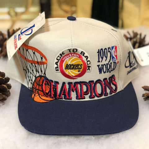 Vintage Deadstock NWT 1995 NBA Houston Rockets Champions Logo Athletic Snapback Hat