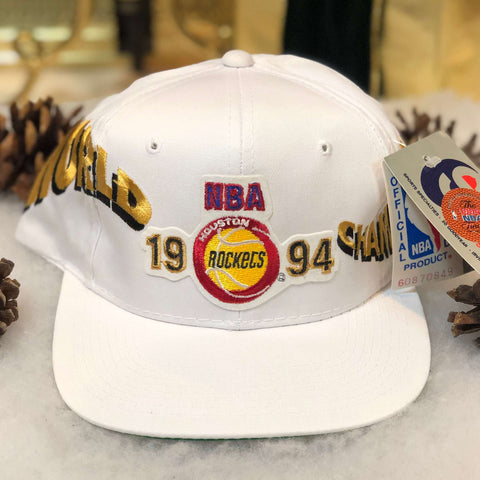 Vintage Deadstock NWT 1994 NBA Houston Rockets World Champions Sports Specialties Twill Snapback Hat