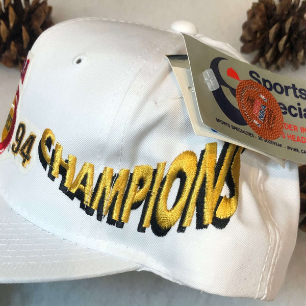 Vintage Deadstock NWT 1994 NBA Houston Rockets World Champions Sports Specialties Twill Snapback Hat