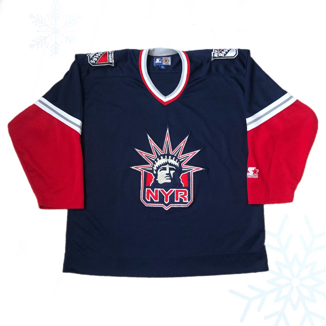 Vintage NHL New York Rangers Lady Liberty Starter Jersey (XL)