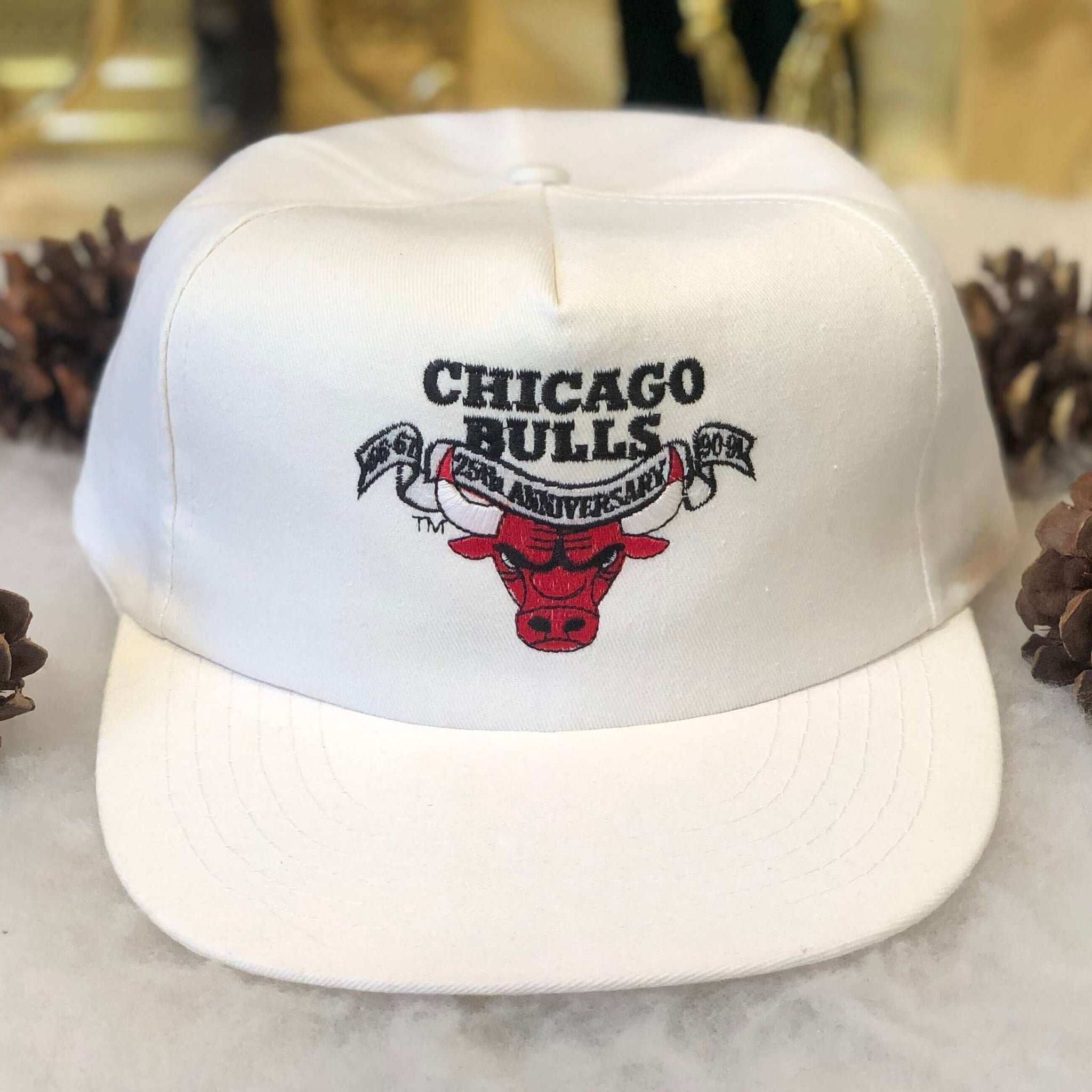 Vintage Deadstock NWOT NBA Chicago Bulls 25th Anniversary Miller Lite Beer Promo Snapback Hat