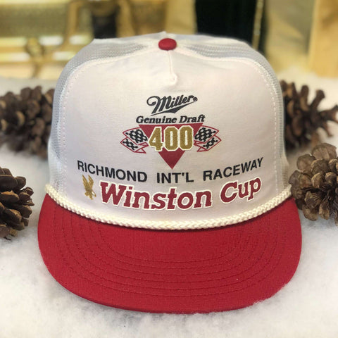 Vintage NASCAR Miller Genuine Draft 400 Richmond International Raceway Winston Cup Trucker Hat