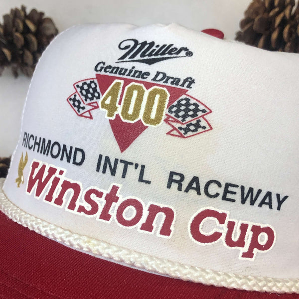 Vintage NASCAR Miller Genuine Draft 400 Richmond International Raceway Winston Cup Trucker Hat